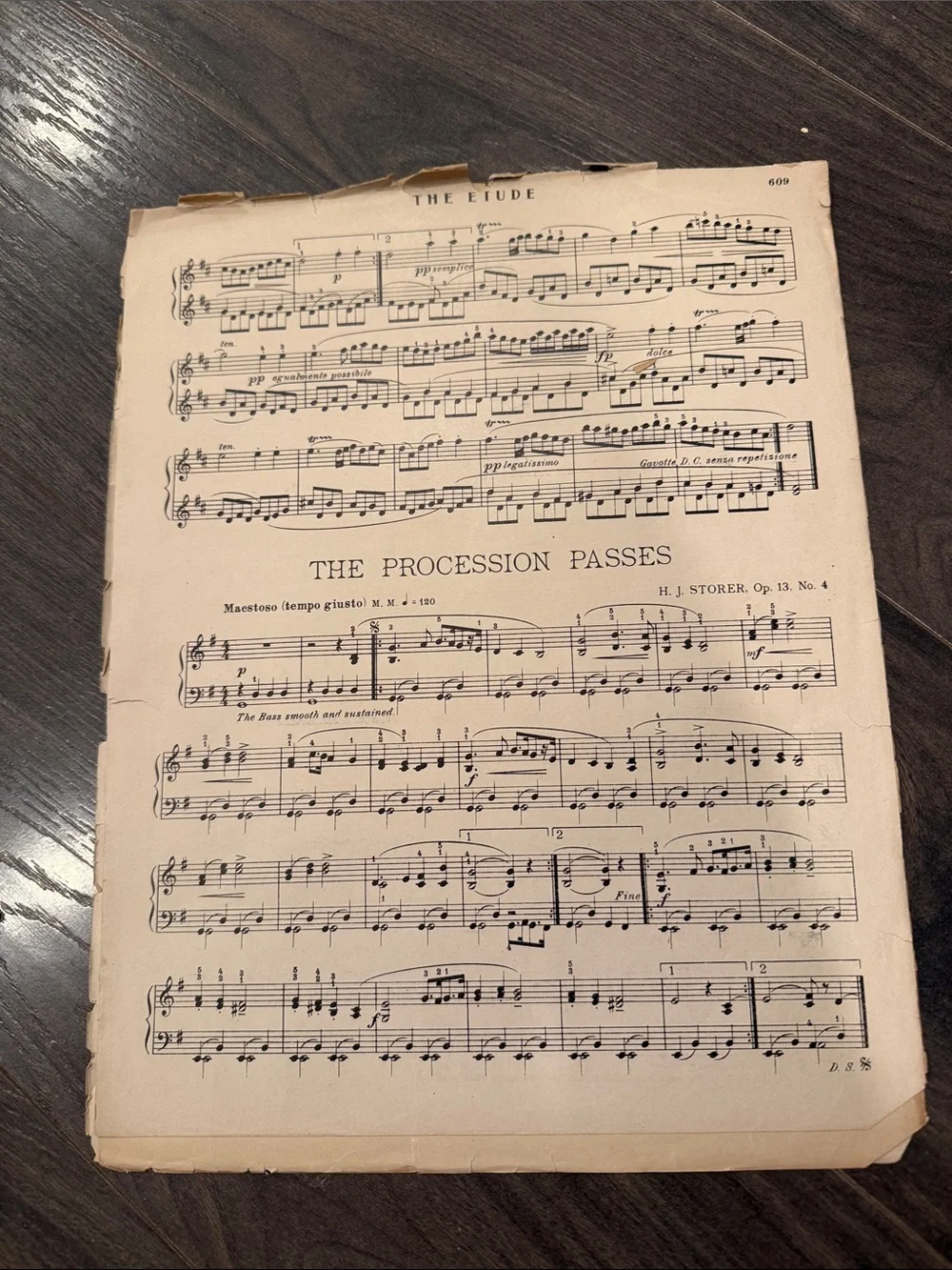 Vintage Sheet Music Wall Art - Cream Music Score